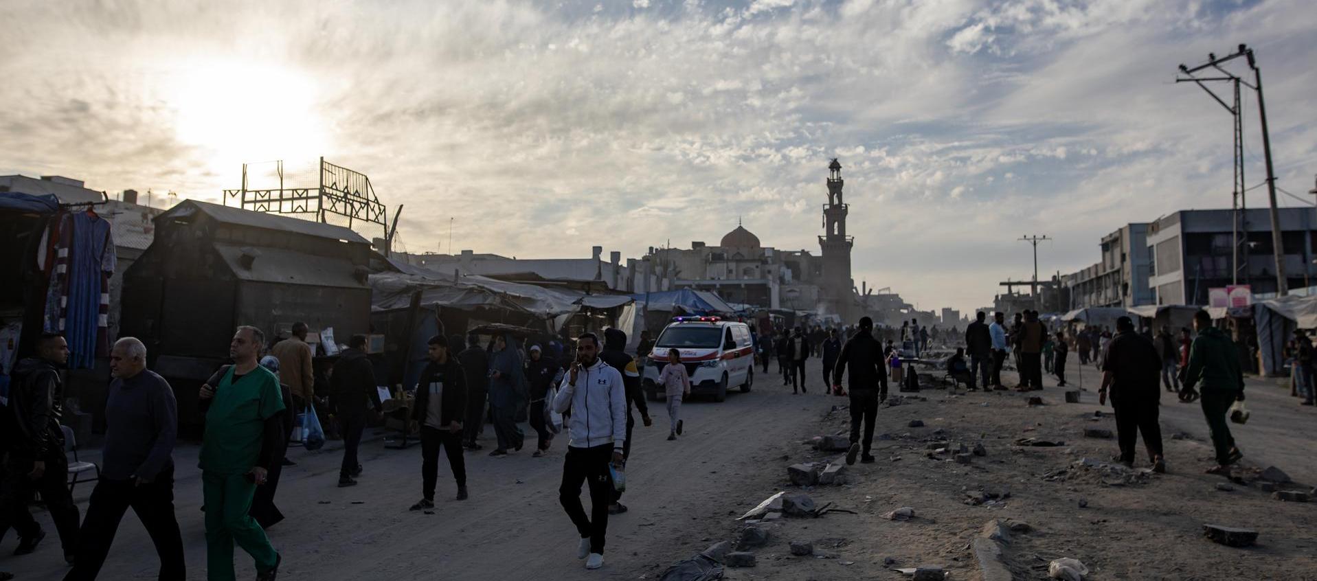 Centro de Gaza, afectado por los bombardeos de Israel.