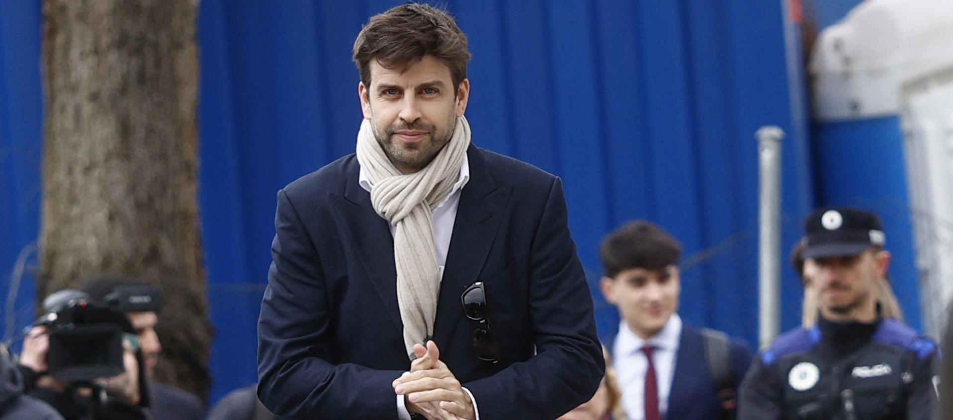 Gerard Piqué a la salida de la audiencia en Majadahonda (Madrid).