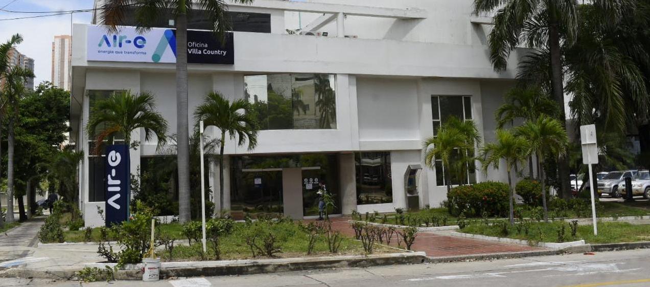 Fachada de las oficinas de Air-e en Villa Country. 