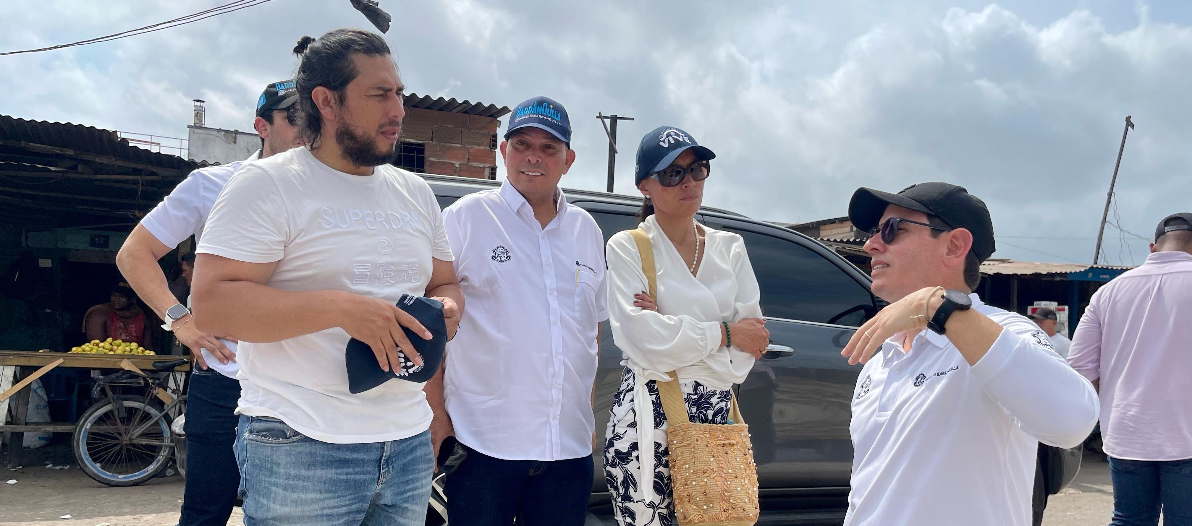 También visitaron el sector del mercado.