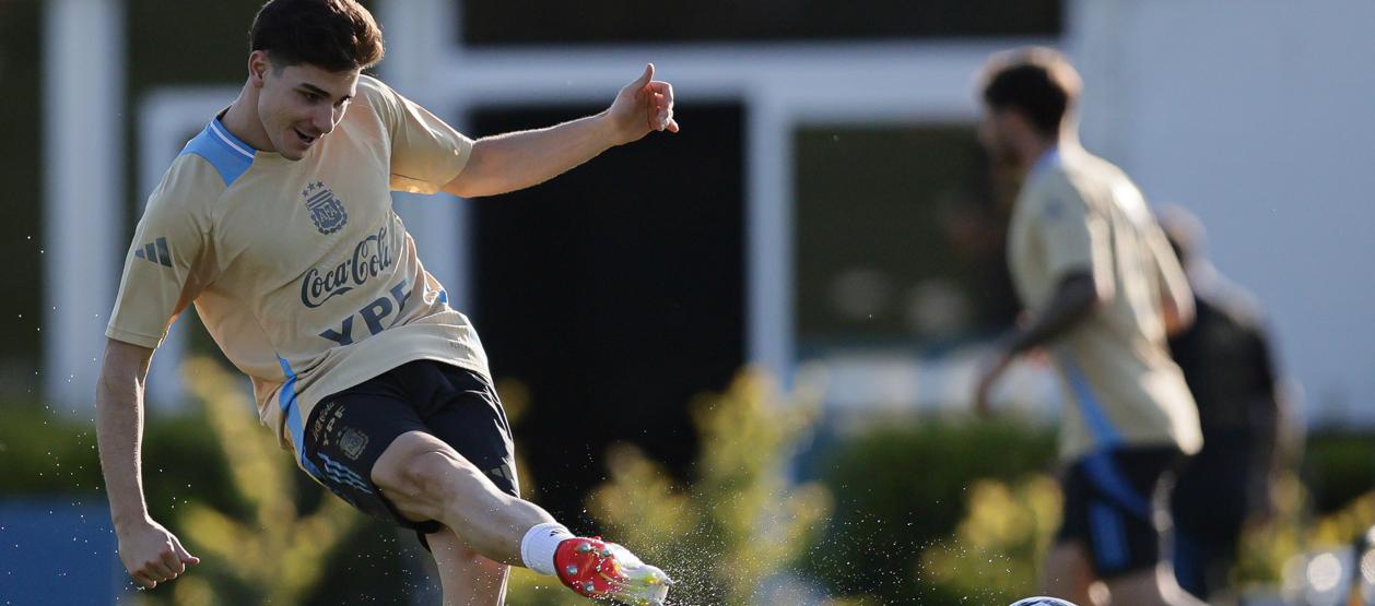 Julián Álvarez, delantero de la selección Argentina. 