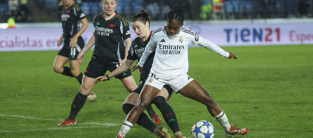 Linda Caicedo durante el partido del Real Madrid contra el Arsenal. 
