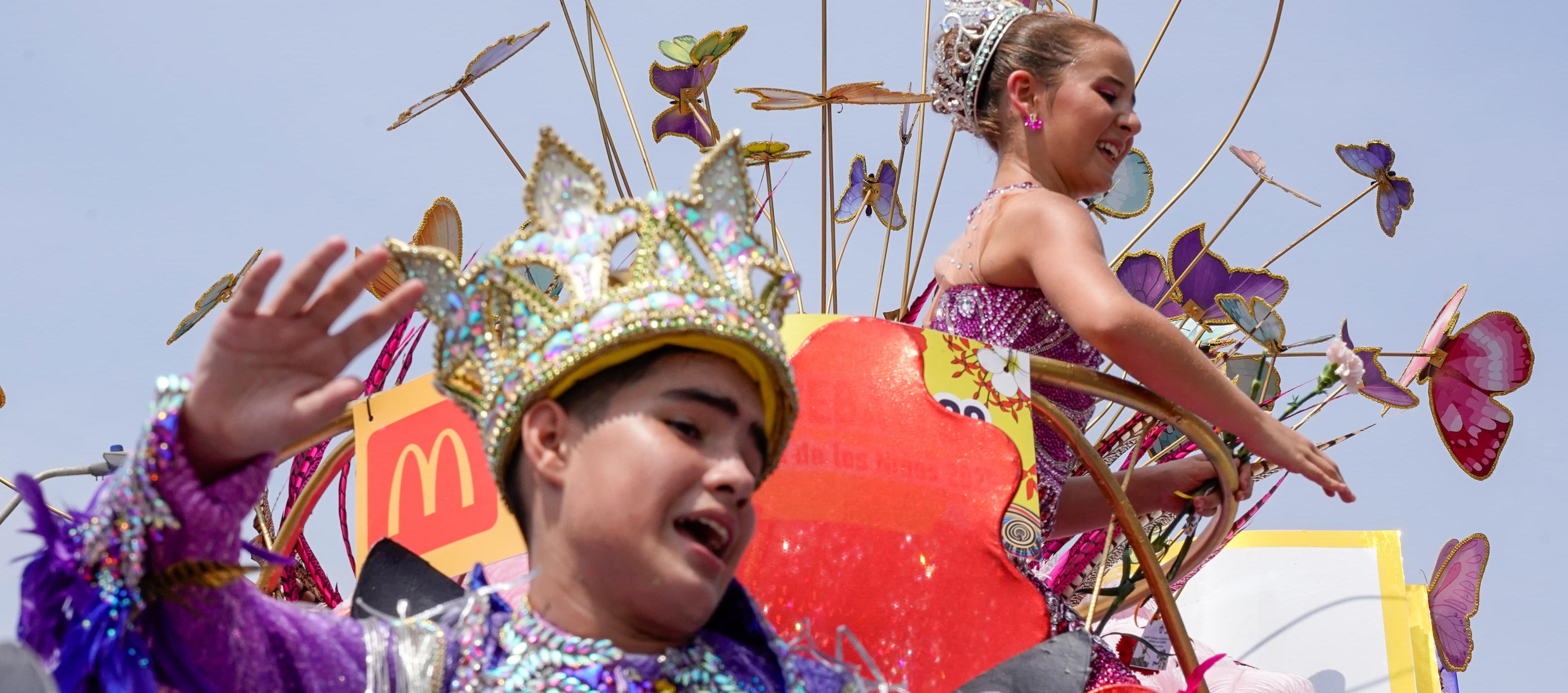 Victoria Ceballos y Samuel Cure, reyes infantiles del Carnaval.