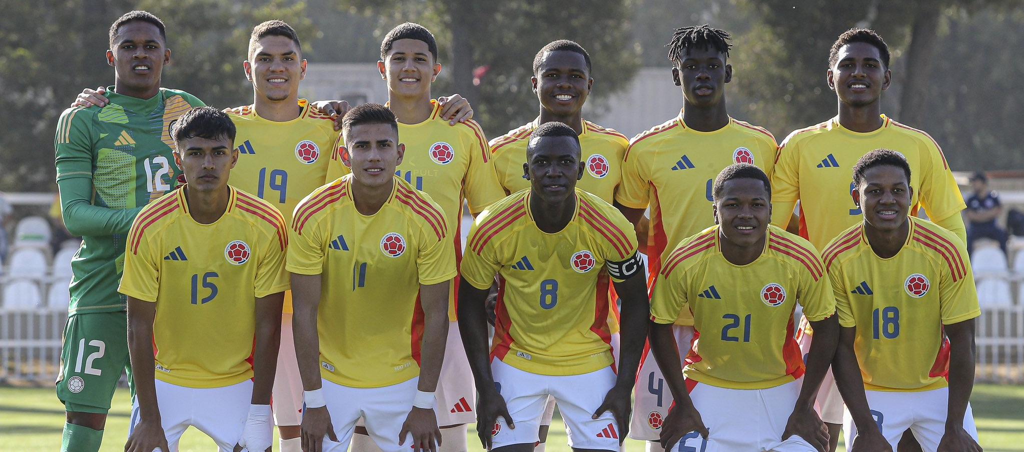 Selección Colombia sub-17 que debuta este viernes contra Chile. 