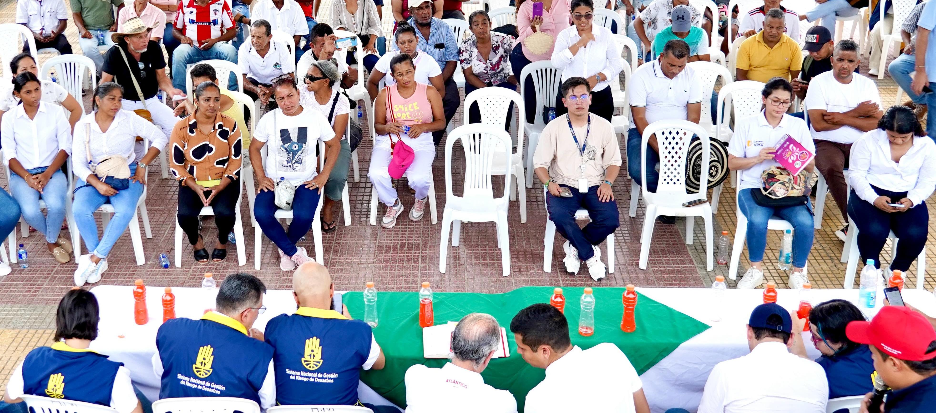 Aspecto de una de las visitas de la UNGRD a Piojó.