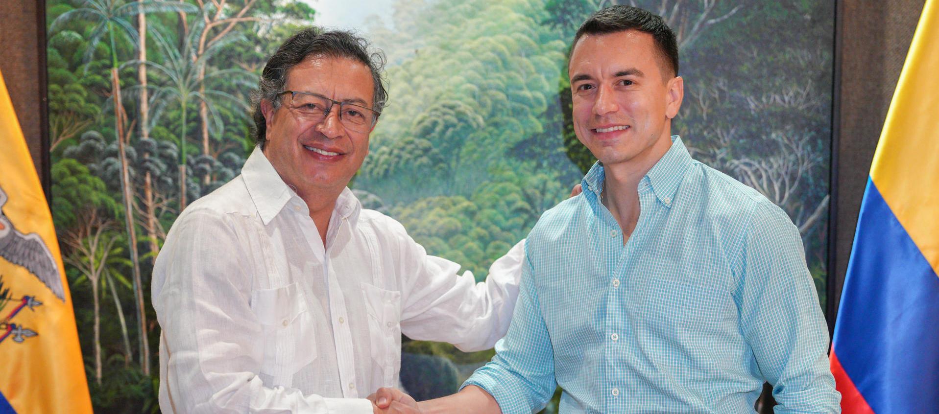 Gustavo Petro y Daniel Noboa.