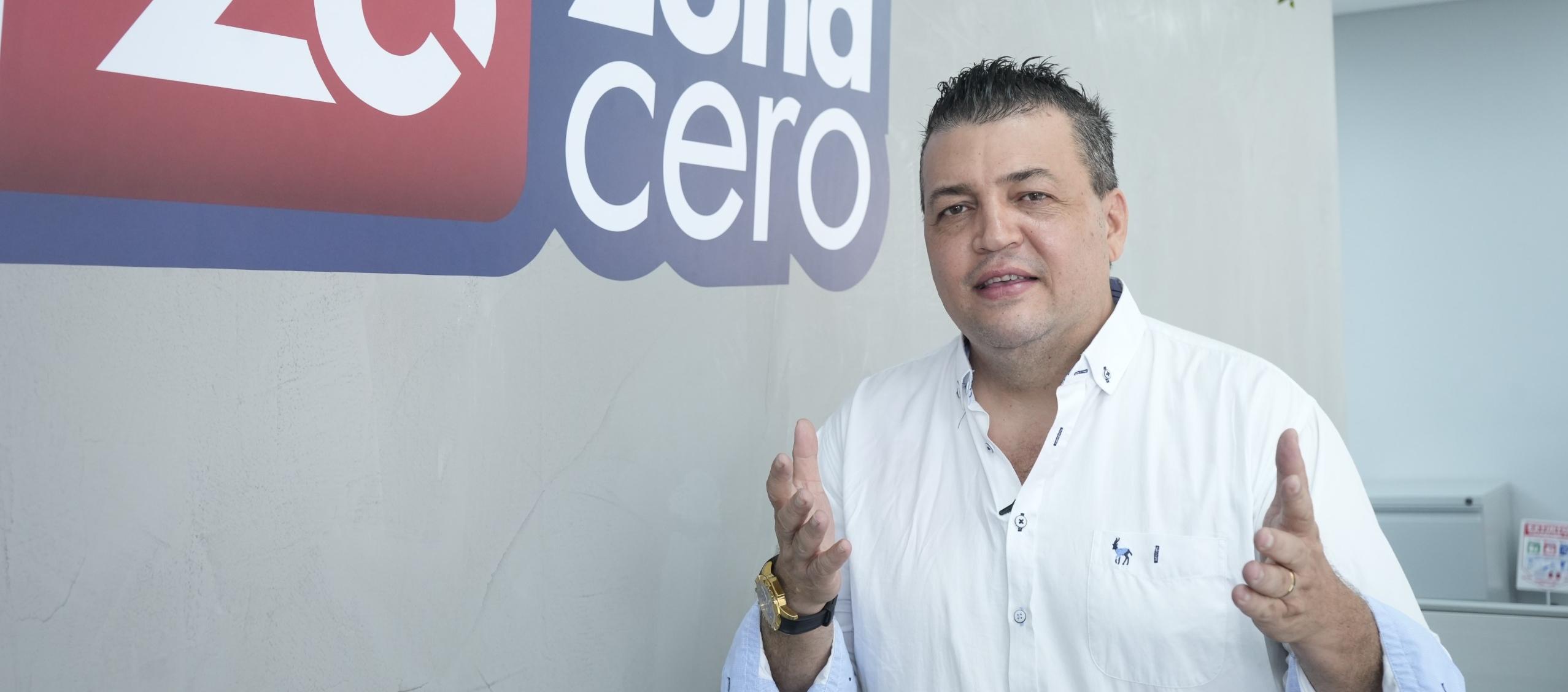 José Luis Morrón en las instalaciones de Zona Cero. 