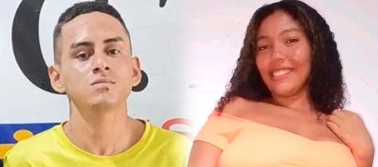 Alí Javier Bracho Ochoa, presunto extorsionista muerto, y Mildrey Fernanda Cuadro Medina, asesinada.