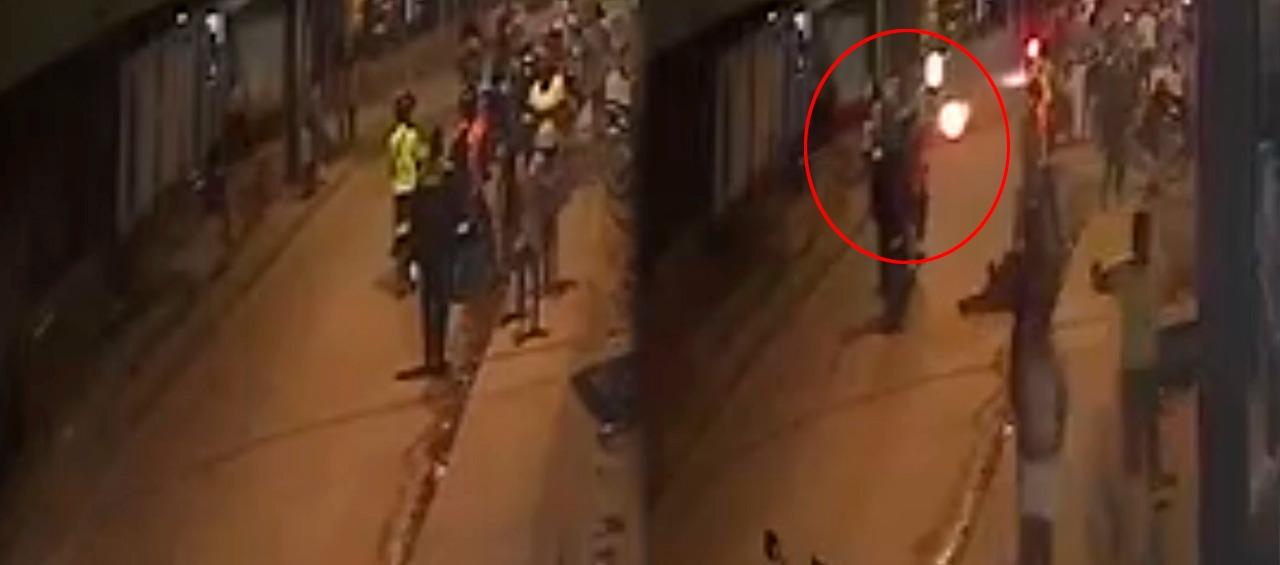 Momento en que ocurrió el ataque a bala. 