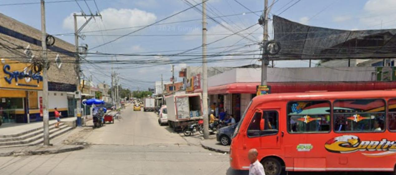 Aspecto de la carrera 13 con calle 109, sector donde está ubicado el negocio de tragamonedas. 