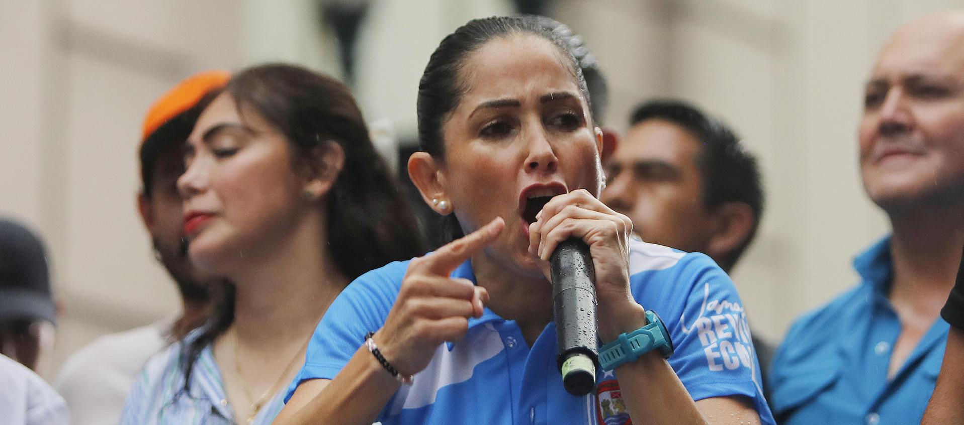 Candidata a la Presidencia de Ecuador, Luisa González.