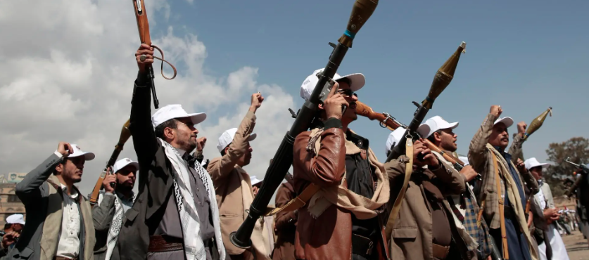 Algunos rebeldes hutíes de Yemen. 