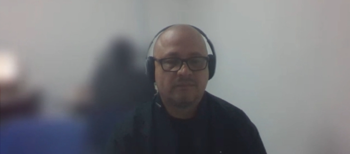 Pedro Andrés Rodríguez Melo durante una de las audiencias virtuales. 