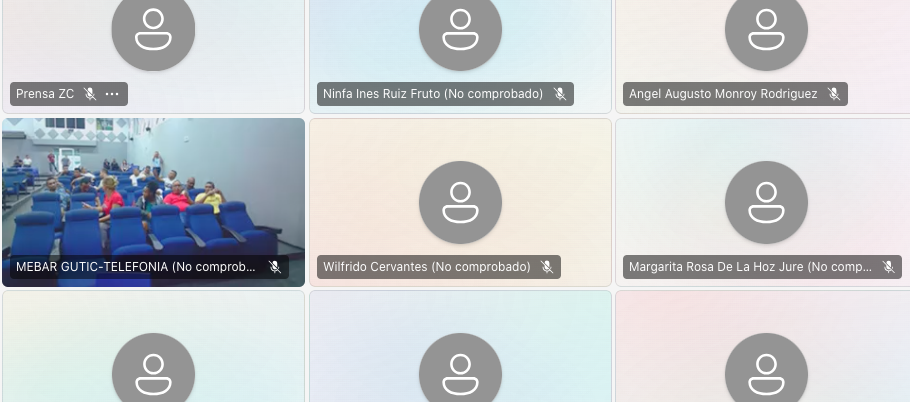 Aspecto de la audiencia virtual sobre la presunta red de robo de tierras en Soledad. 
