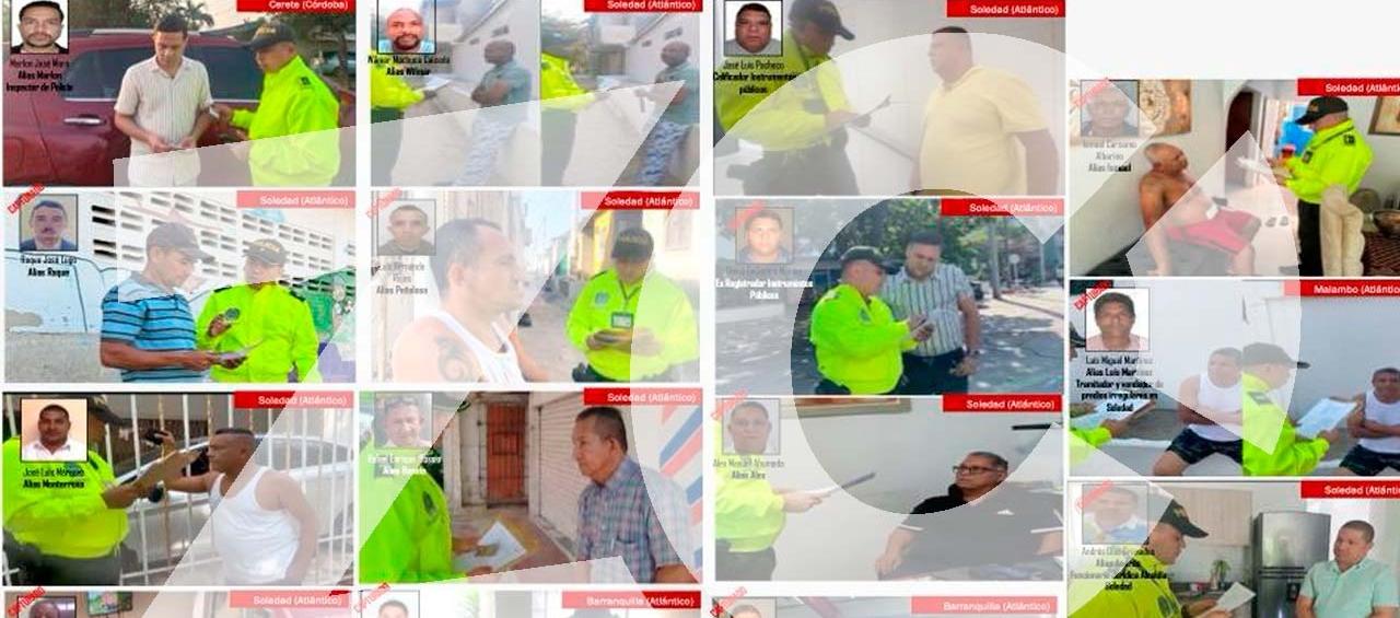 Capturados por la Policía y Fiscalía. 