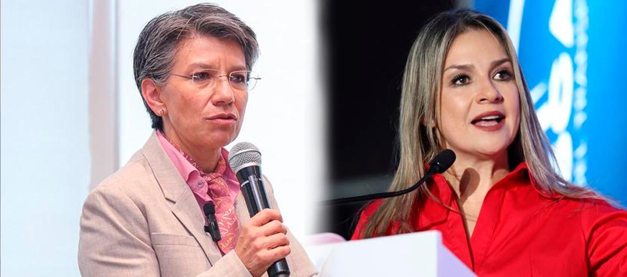 Claudia López y Vicky Dávila.