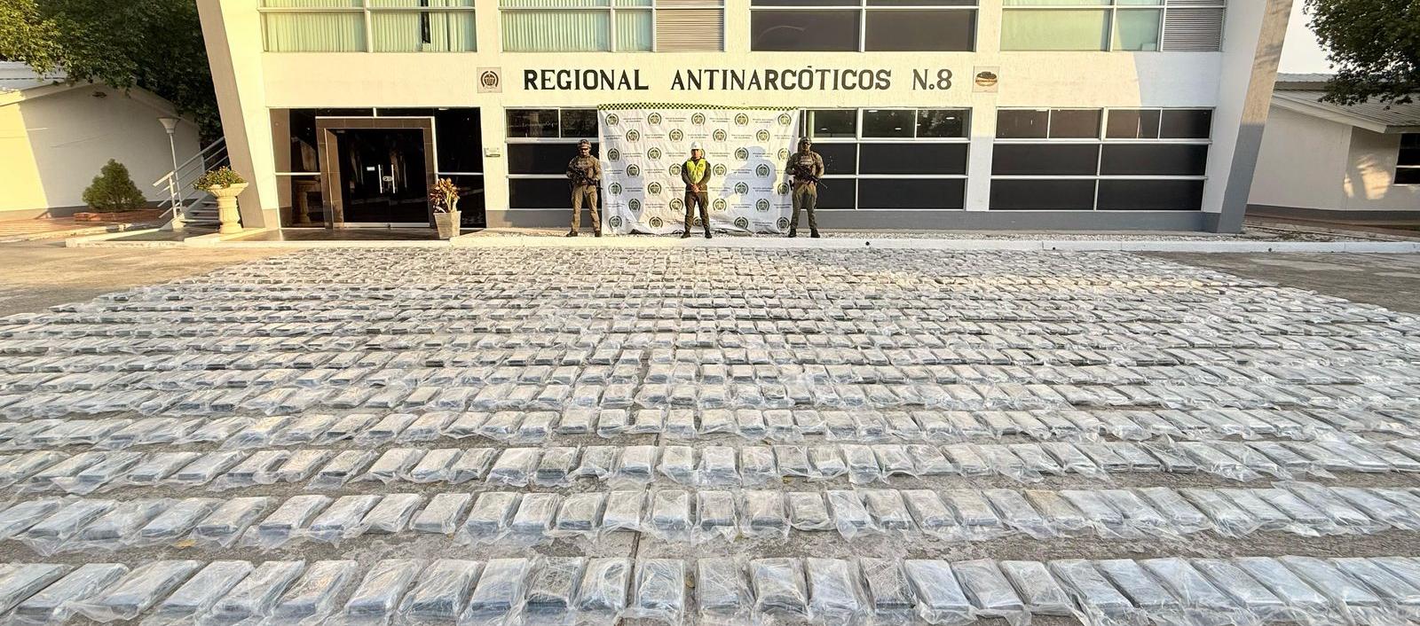 Cocaína incautada por la Policía en el puerto de Santa Marta.