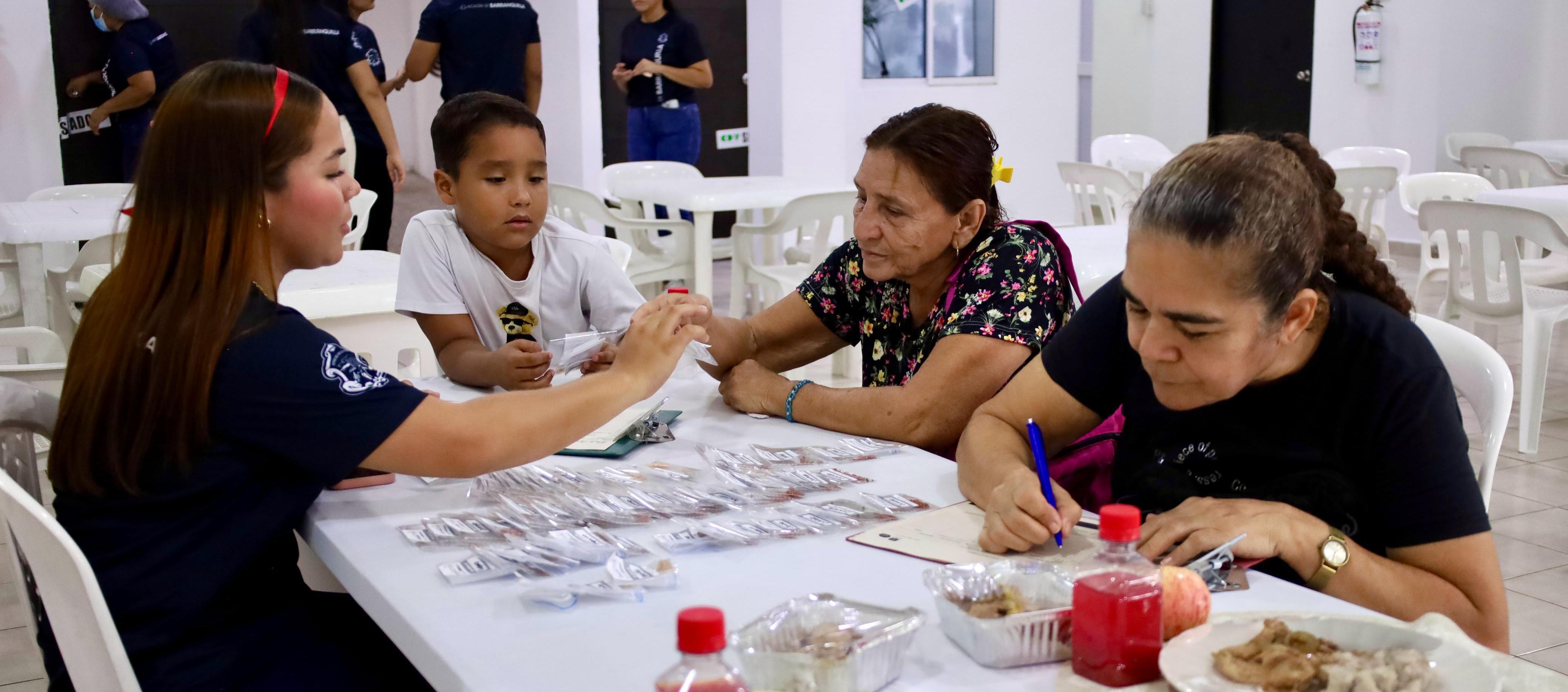 Beneficiarios del programa de alimentación. 