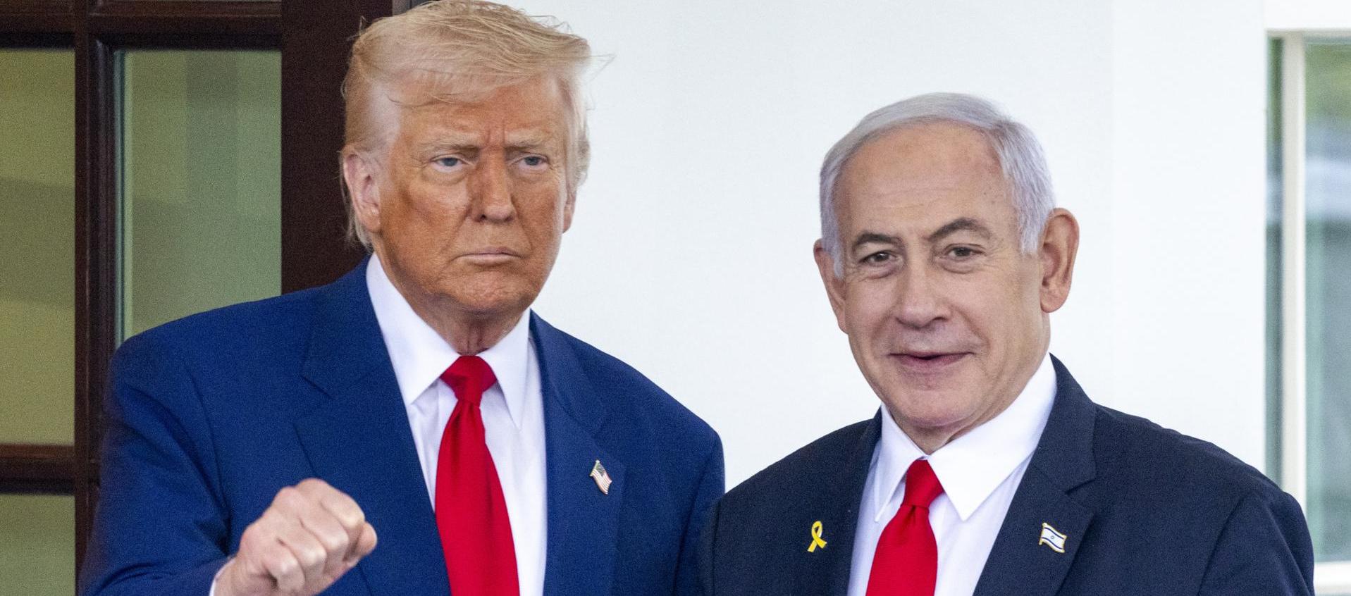 El presidente de Estados Unidos, Donald Trump, con el primer ministro israelí, Benjamin Netanyahu.