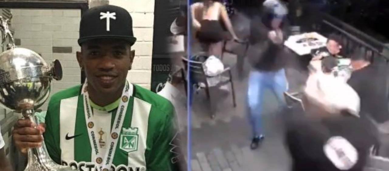 Instante del atraco en el local comercial en el que estaba Elkin Blanco.