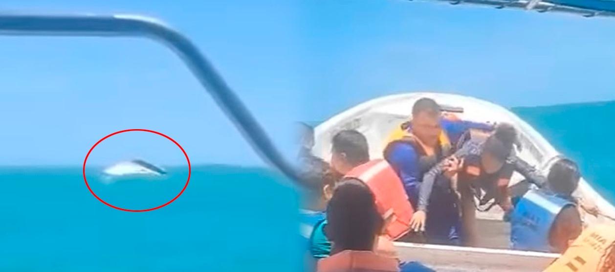 Embarcación volcada / Náufragos rescatados.