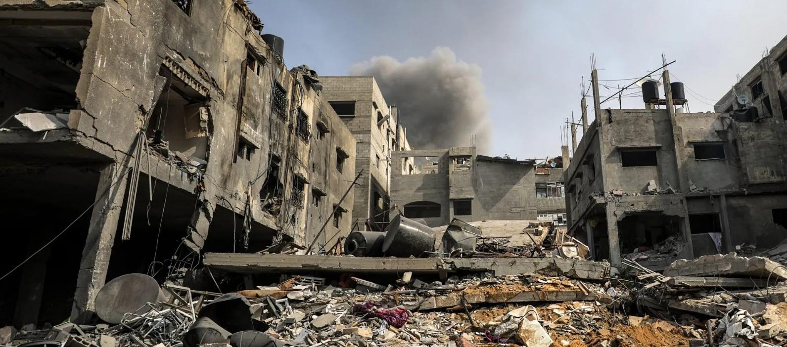 Destrucción en Gaza por los ataques de Israel.