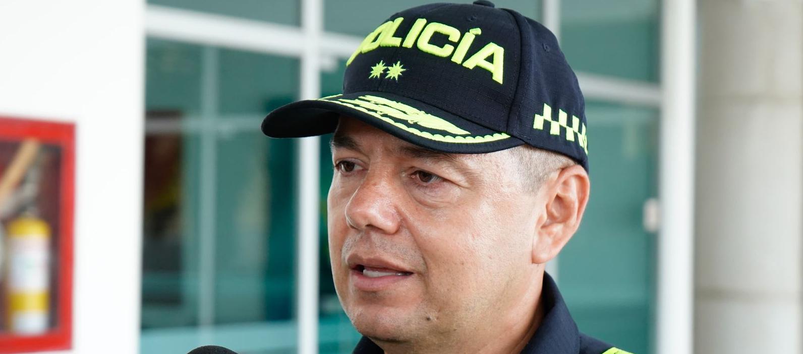 General Edwin Urrego, comandante de la Policía Metropolitana de Barranquilla.