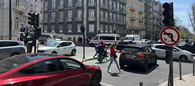 Semáforos no funcionan en Portugal.