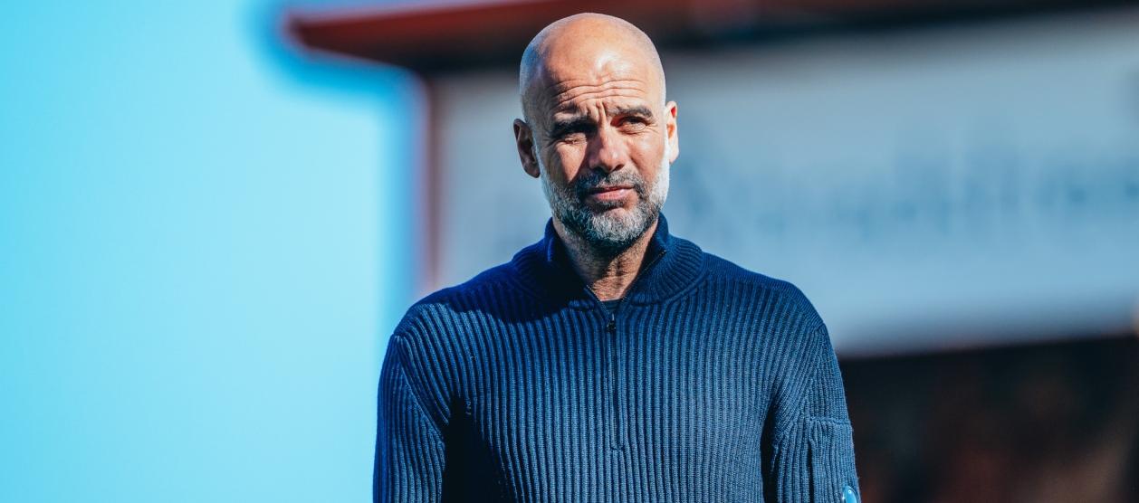 El técnico del Manchester City, Pep Guardiola.