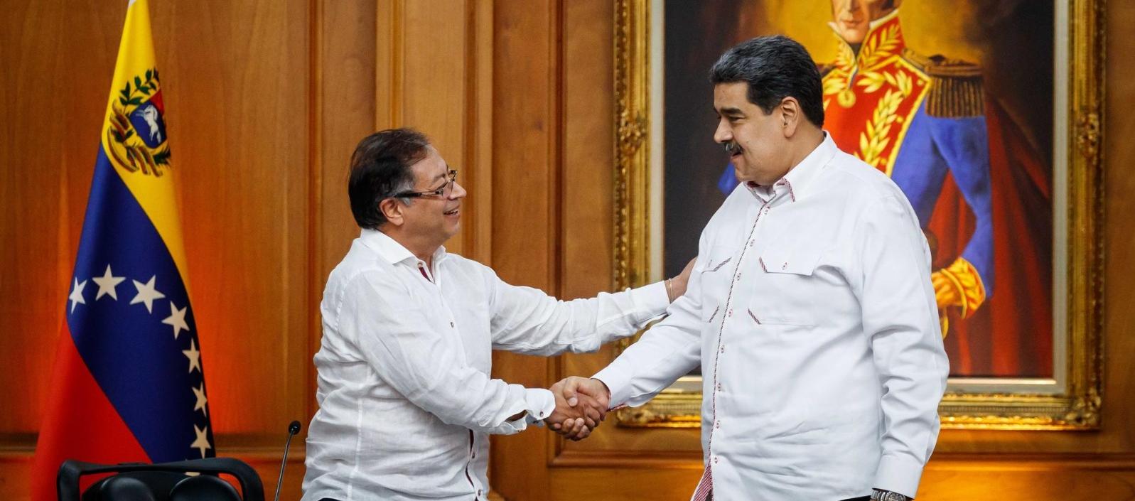 Gustavo Petro y Nicolás Maduro. 