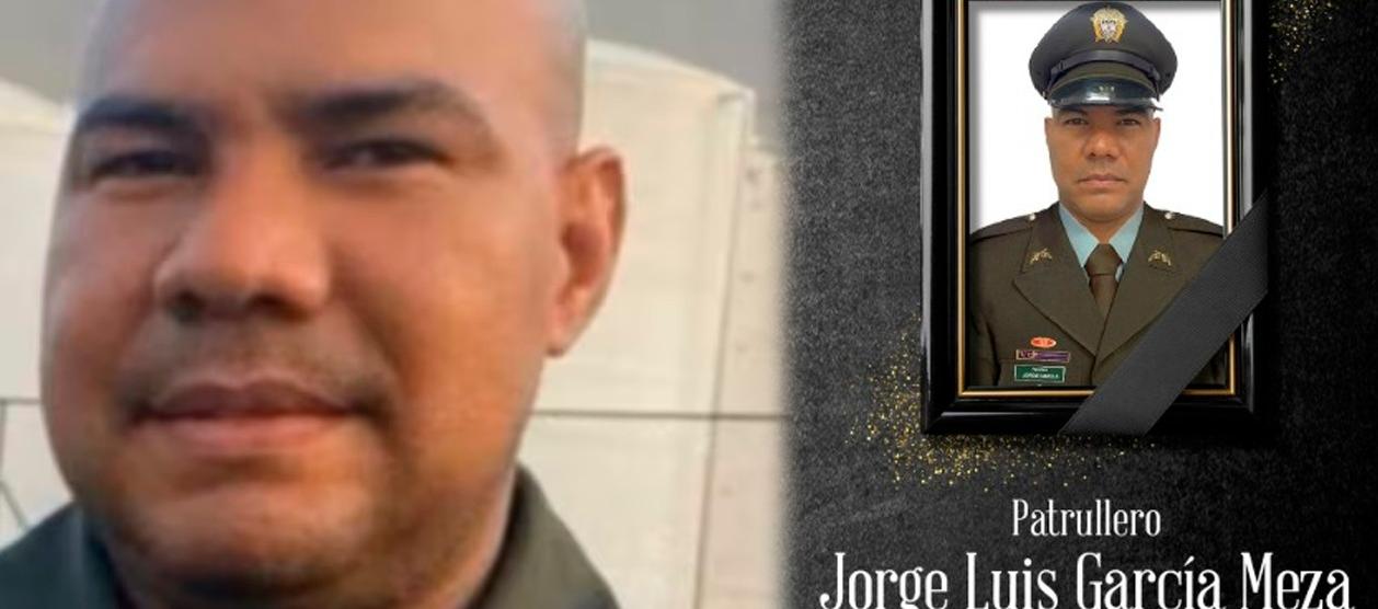 El policía barranquillero Jorge Luis García Meza.