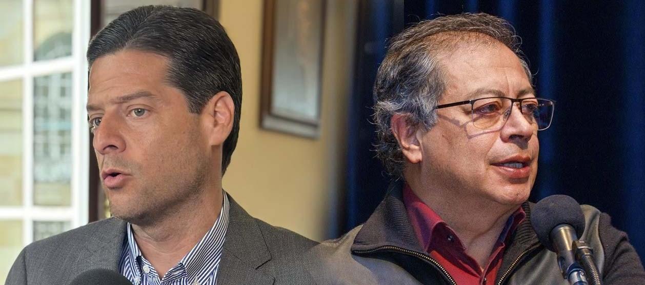 El senador Mauricio Gómez y el Presidente Gustavo Petro.