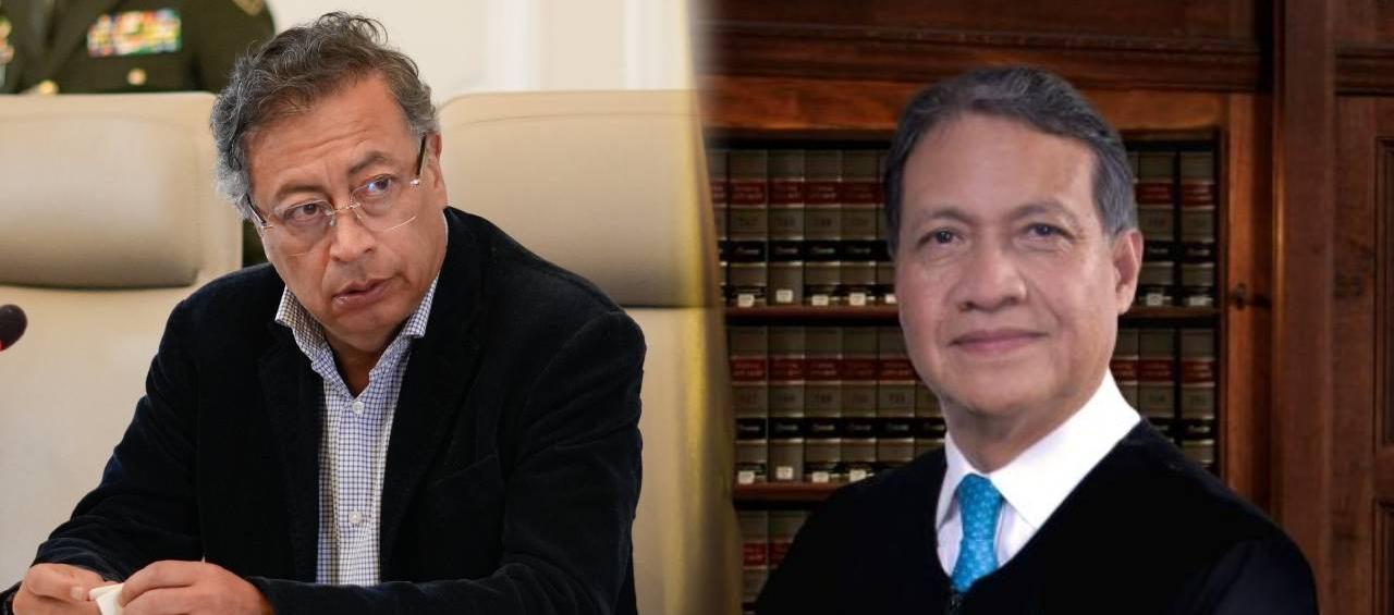 El Jefe de Estado Gustavo Petro y el presidente del Consejo de Estado, Luis Alberto Álvarez.