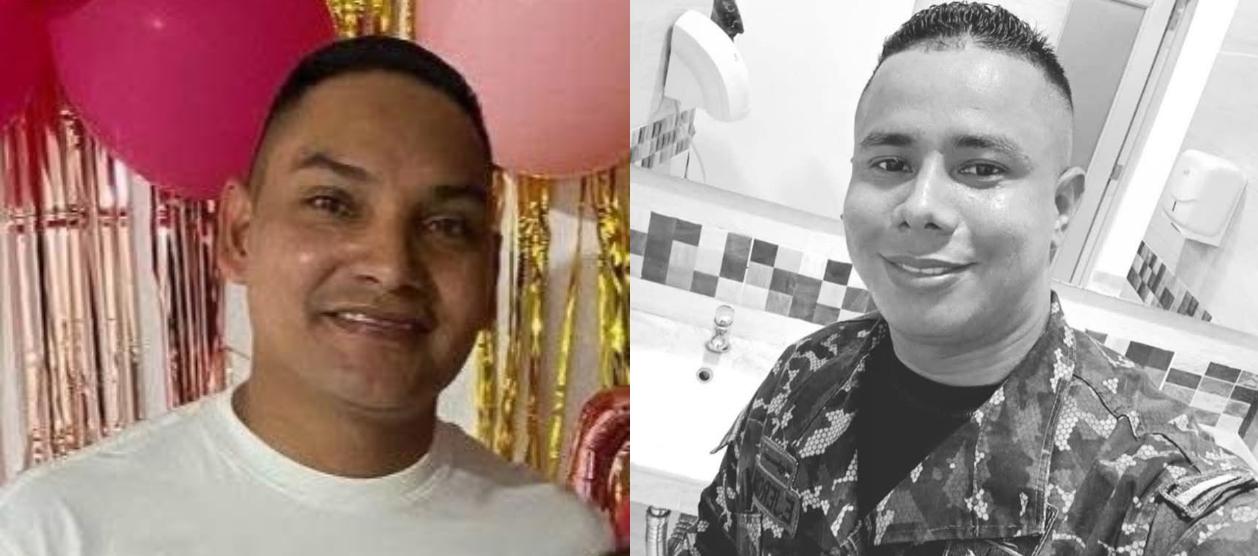 El policía Luis Andrés Camaño y el soldado Iván Ávila Sepúlveda.