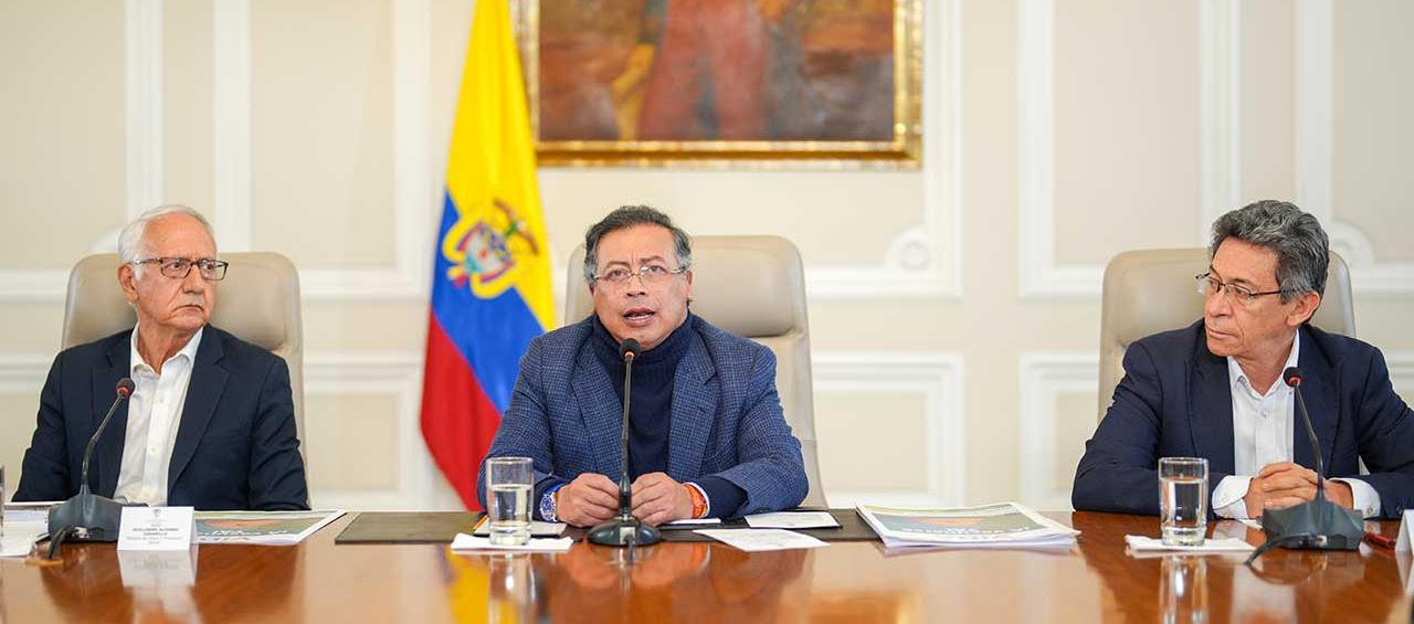 El Presidente Gustavo Petro durante el Consejo de Ministro de esta noche. 