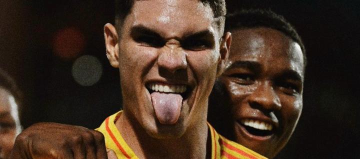 Santiago Londoño, autor de 3 de los cinco goles de Colombia. 