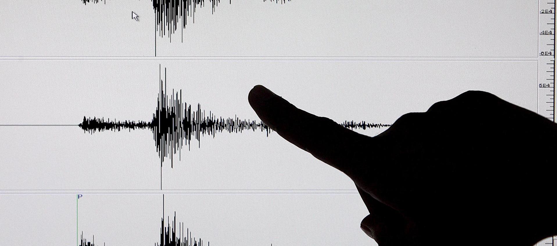 Sismógrafo tras un terremoto. 