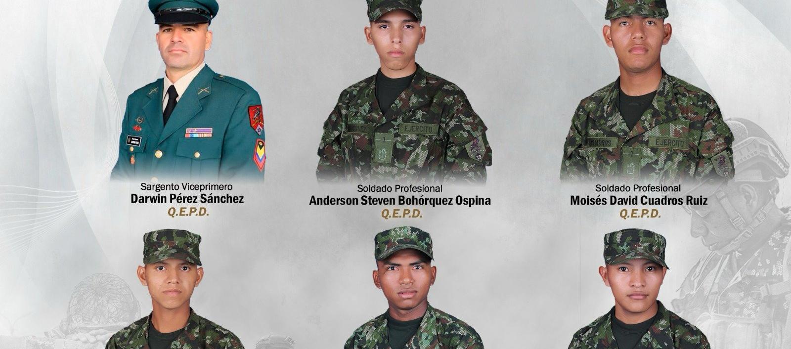 Los militares asesinados.