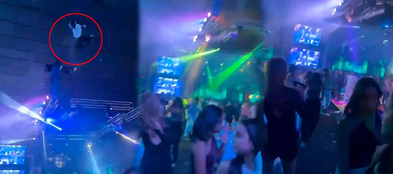 Partes del techo de la discoteca Jet Set ya estaban cayendo al suelo durante el concierto de Rubby Pérez.