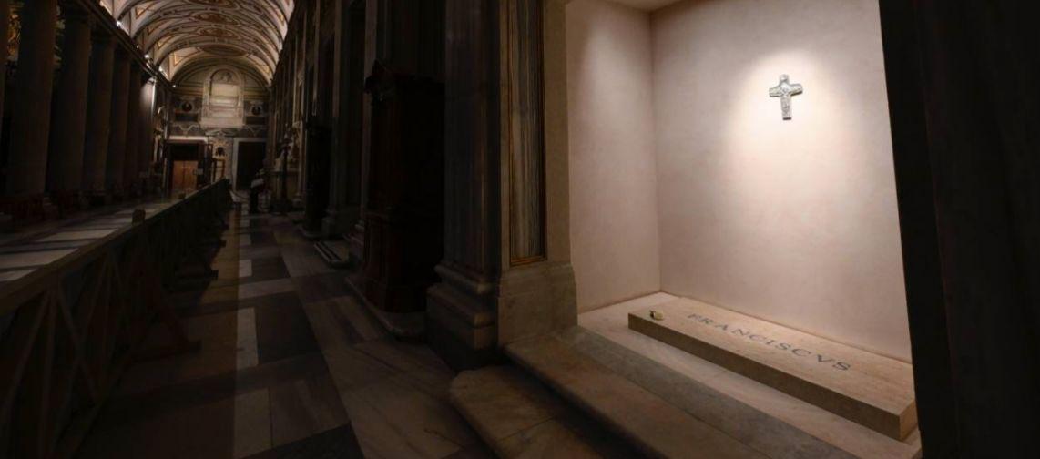 La tumba del Papa Francisco.