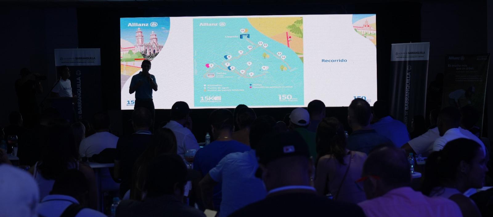 Presentación del recorrido de la Allianz 15K Barranquilla.  