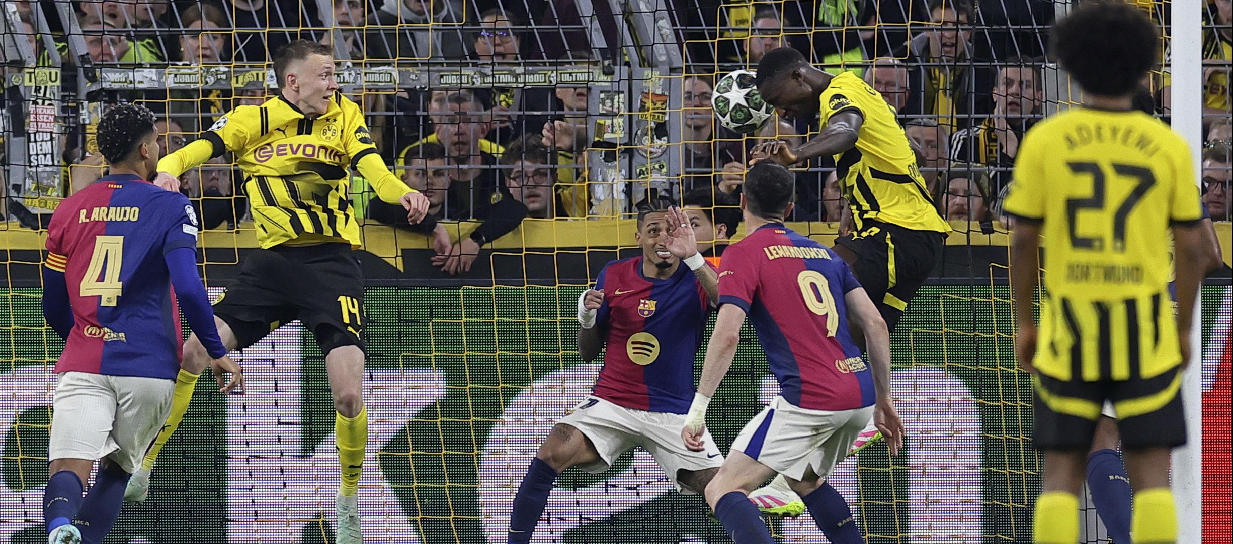 El segundo de los tres goles del guineano Serhou Guirassy al Barcelona. 