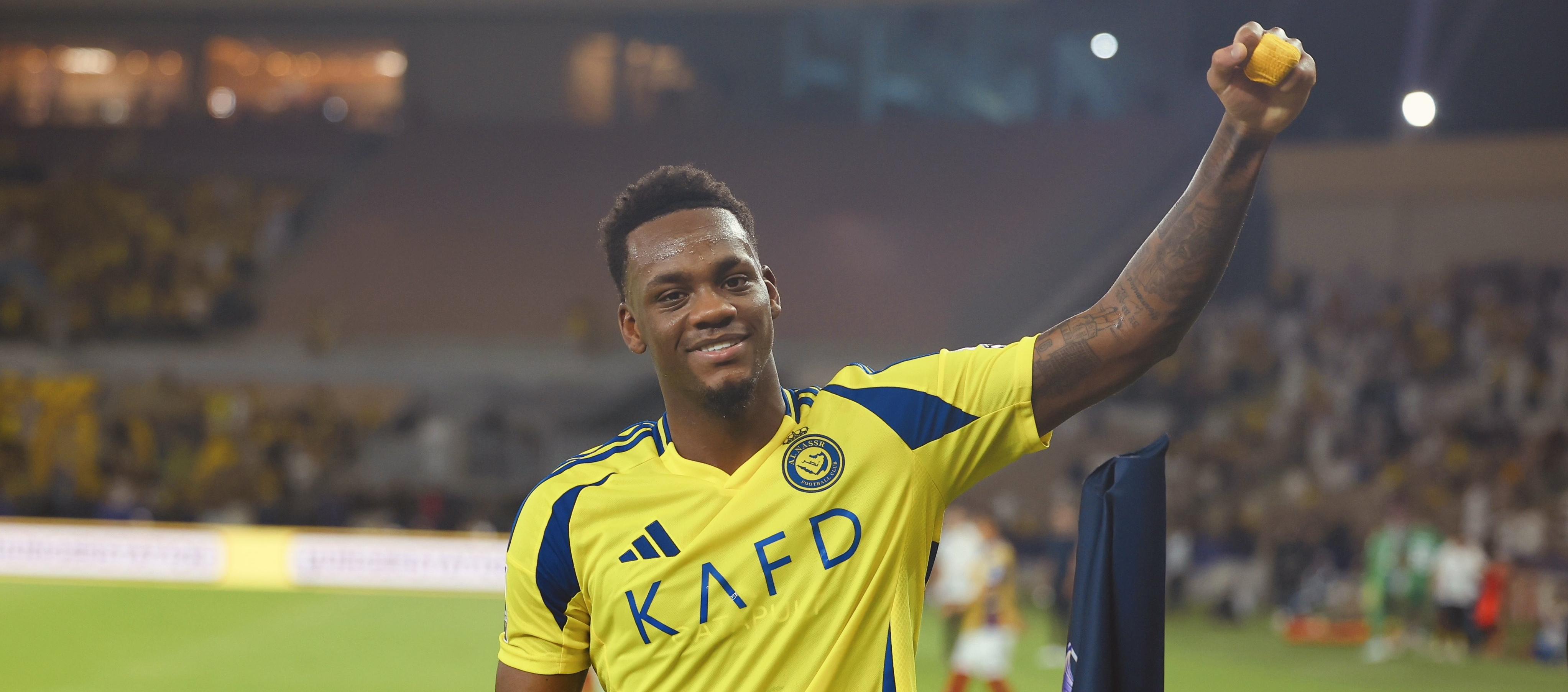 Jhon Jader Durán celebra uno de sus goles contra el Yokohama Marinos. 