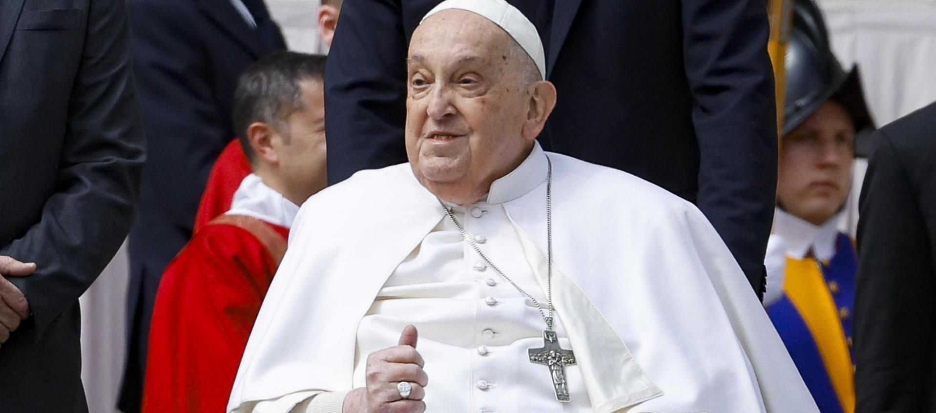 El papa Francisco, que sigue convaleciente por sus problemas de salud.