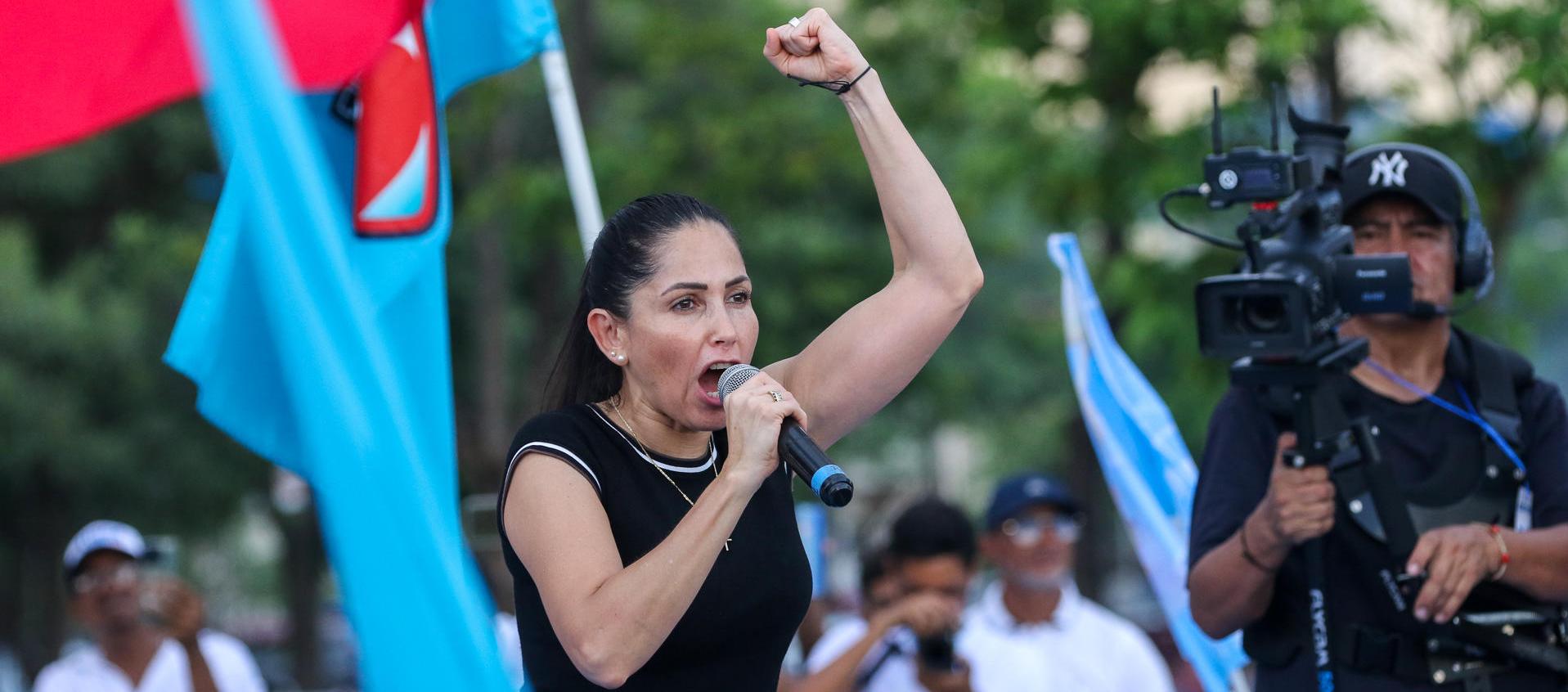 La candidata del correísmo a la Presidencia de Ecuador, Luisa González.