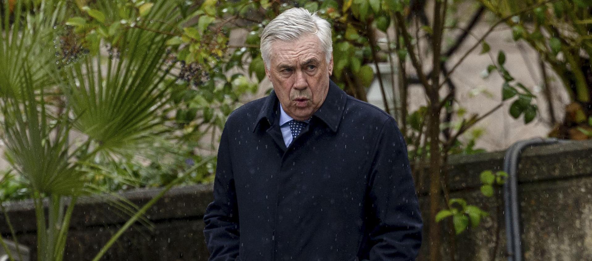 Carlo Ancelotti a la salida de la audiencia.