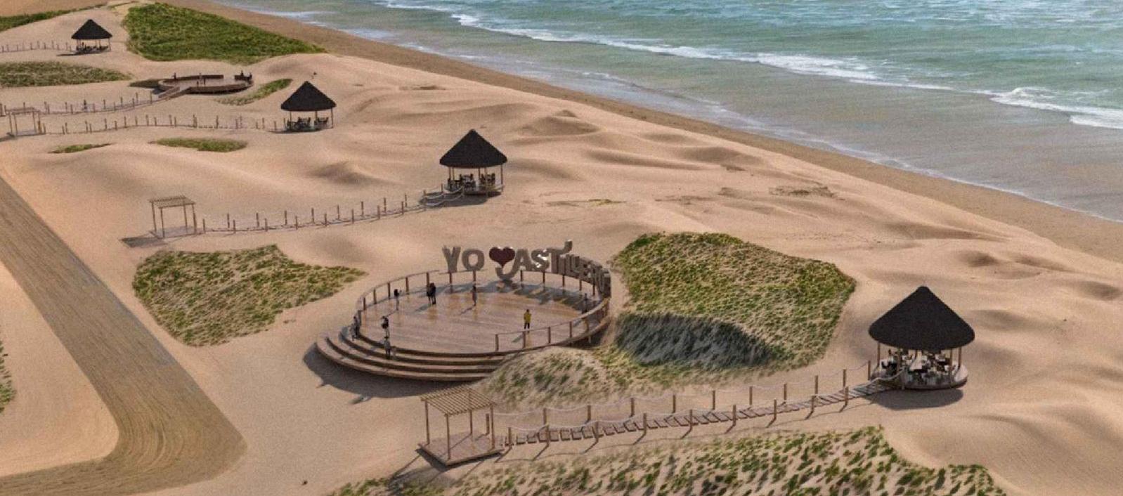 Render de ordenamiento de la playa de Punta Astilleros, en Piojó.
