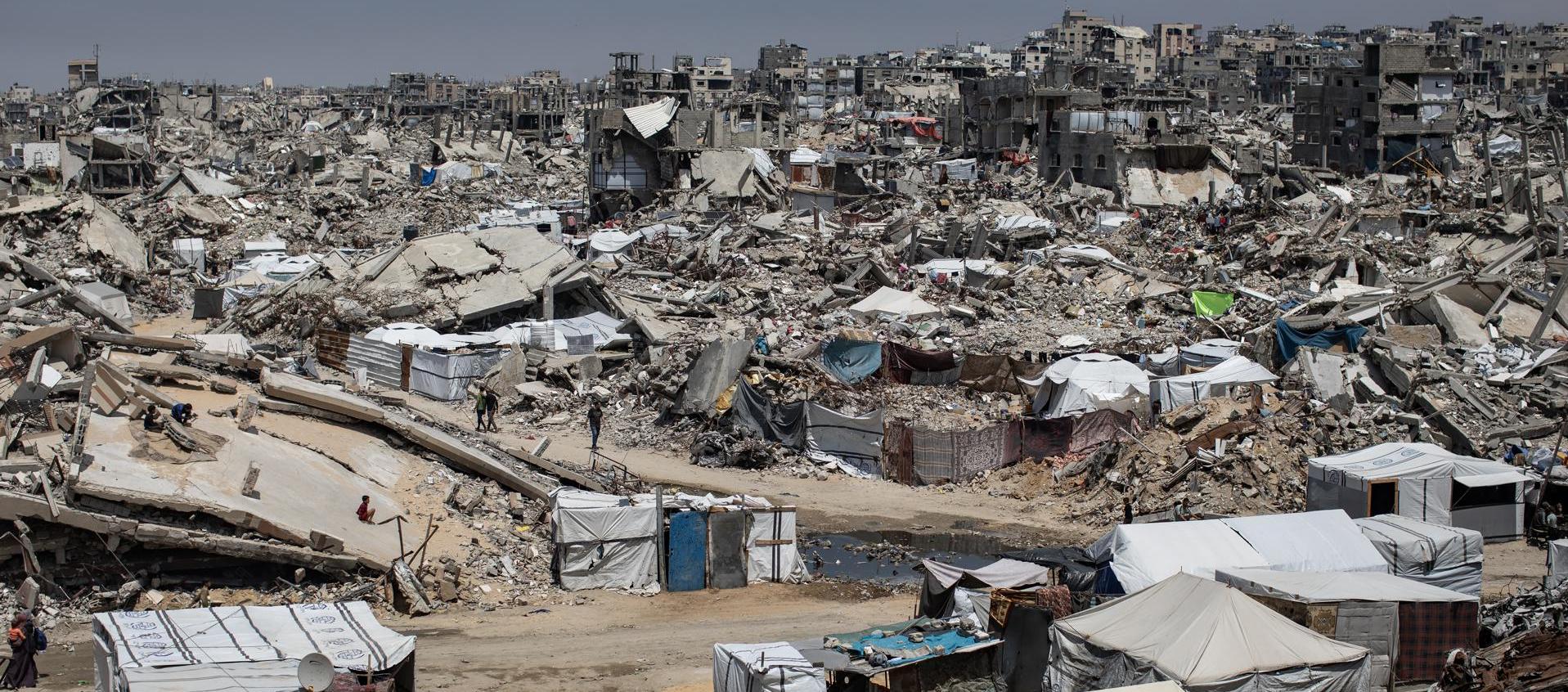 Zona devastada en el norte de Gaza.