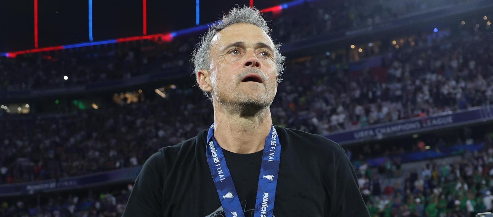 Luis Enrique, campeón de Champions League con el PSG.
