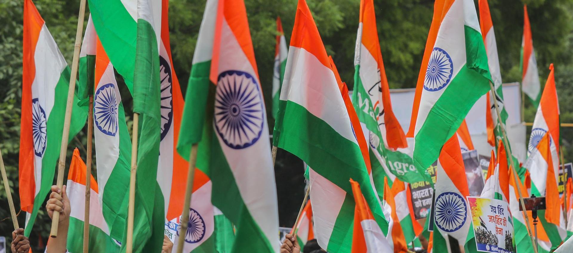 Protestas en India por los ataques de Pakistán.